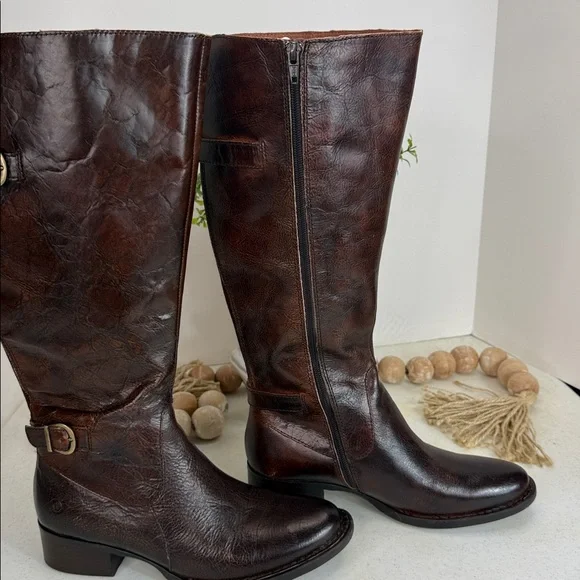 Born Gibb High Shaft Boots - Leather, Wide Calf (For Women) Size 7.5 - Picture 5 of 10
